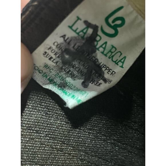 La Barca Charol Botine Chelsea Boots Men's Size 10 Slip On Patent Leather Black - Picture 15 of 16